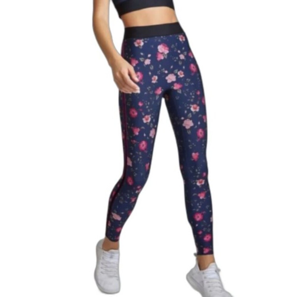 Ultracor Women’s Floral Botanical Leggings Side M Velvet Stripe